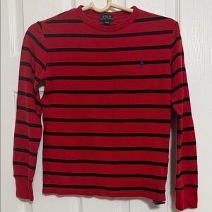 Polo by Ralph Lauren Red Striped Kids Shirt